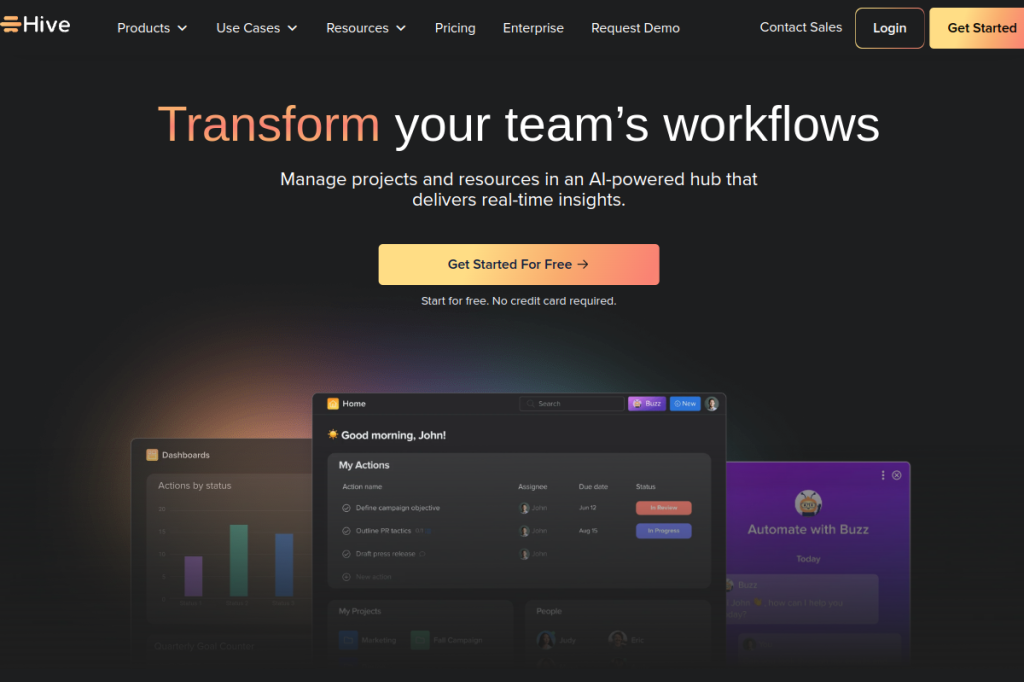 Screenshot of Hive – AI Tool
