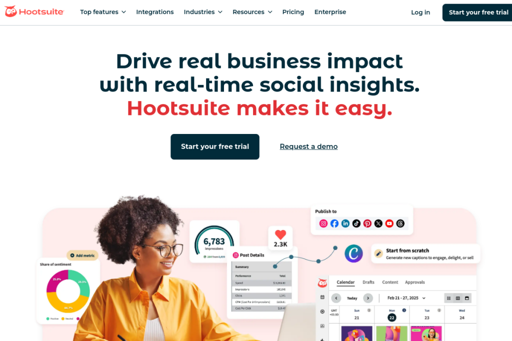 Screenshot of Hootsuite AI – AI Tool