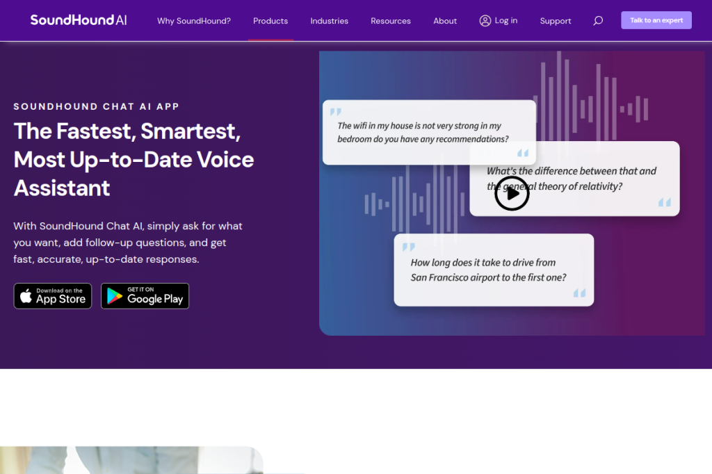 Screenshot of Hound – AI Tool