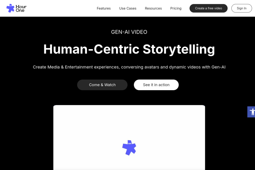 Screenshot of Hour One – AI Tool