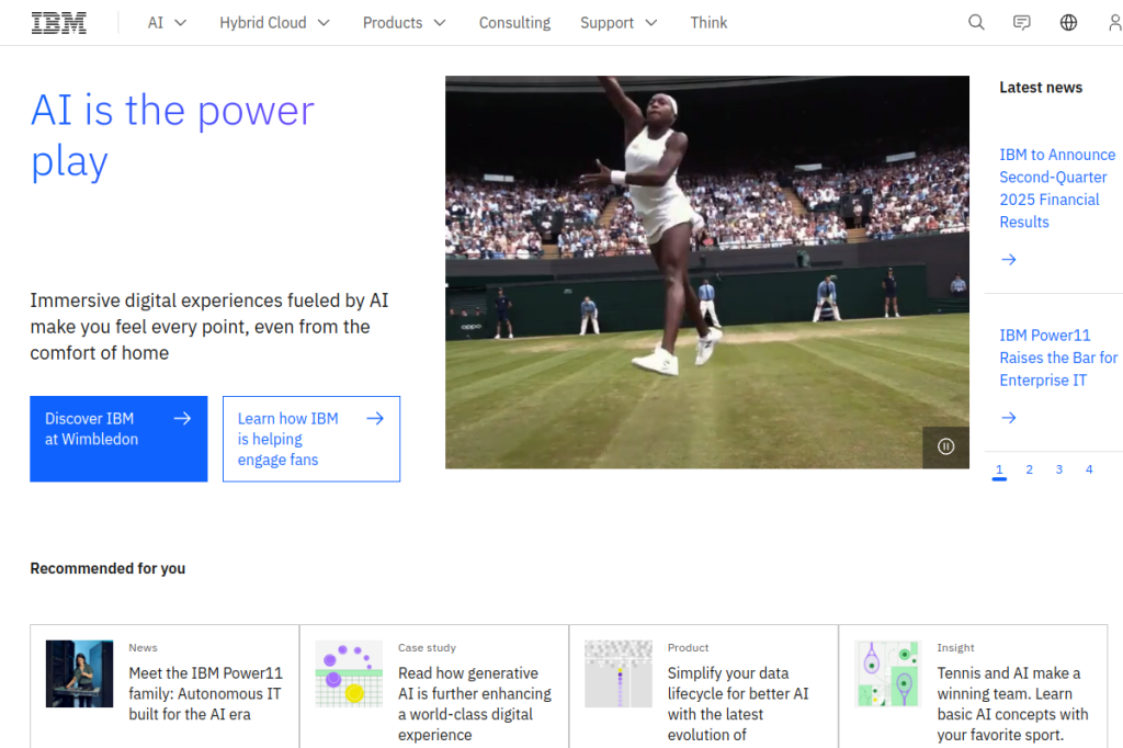 Screenshot of IBM Cognos Analytics – AI Tool