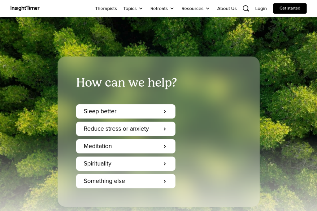 Screenshot of Insight Timer – AI Tool