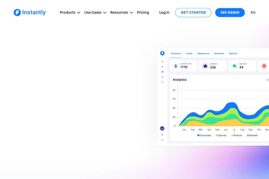 Screenshot of Instantly – AI Tool