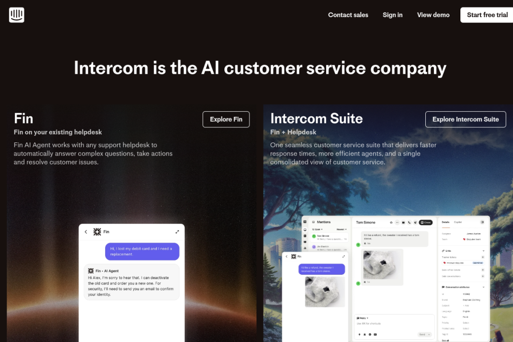 Screenshot of Intercom – AI Tool