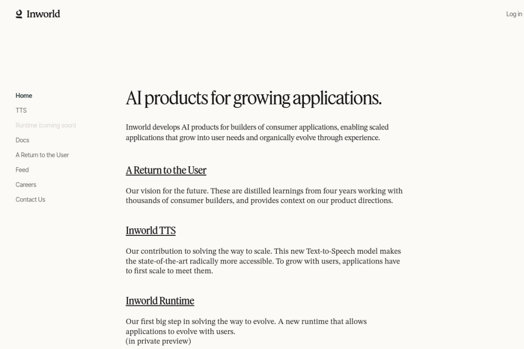 Screenshot of Inworld AI – AI Tool