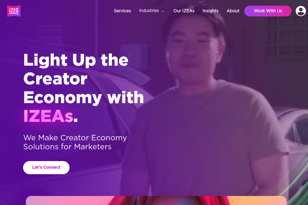 Screenshot of IZEA – AI Tool