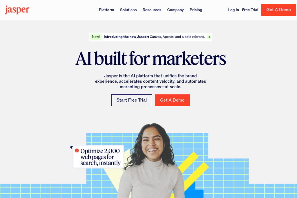Screenshot of Jasper – AI Tool