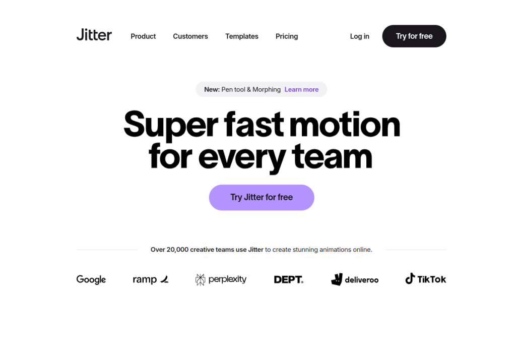 Screenshot of Jitter AI – AI Tool