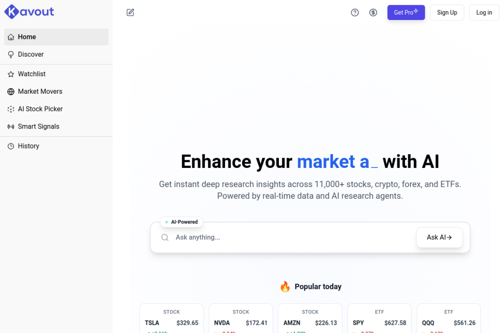 Screenshot of Kavout – AI Tool