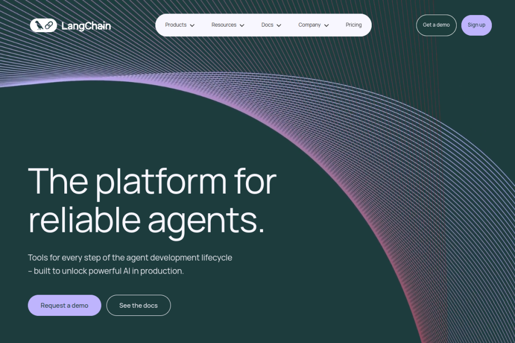 Screenshot of LangChain – AI Tool