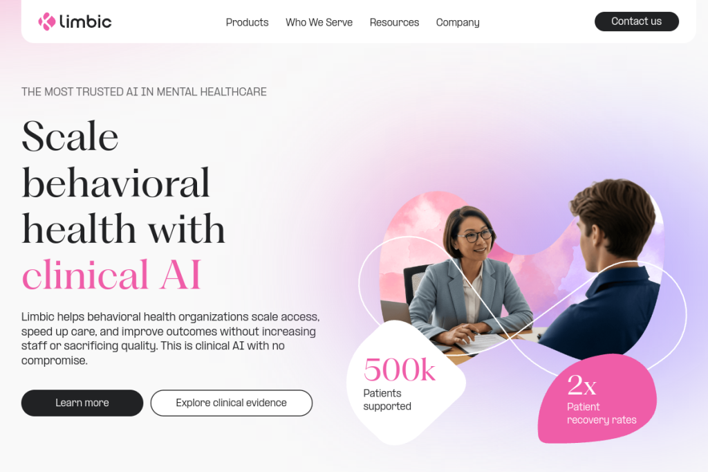 Screenshot of Limbic – AI Tool