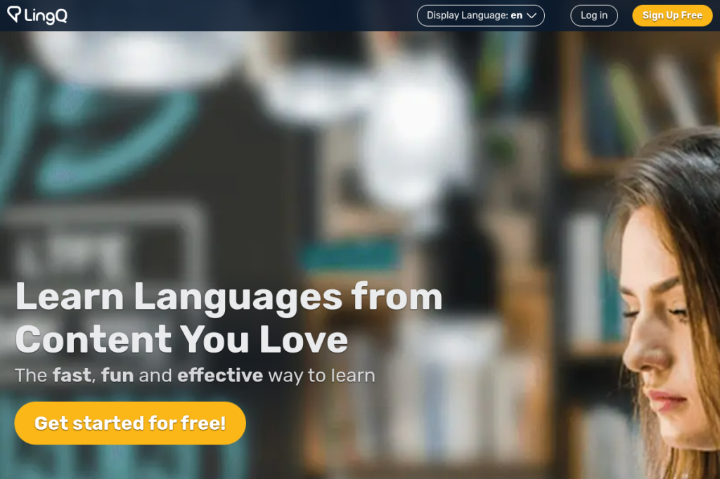 Screenshot of LingQ – AI Tool