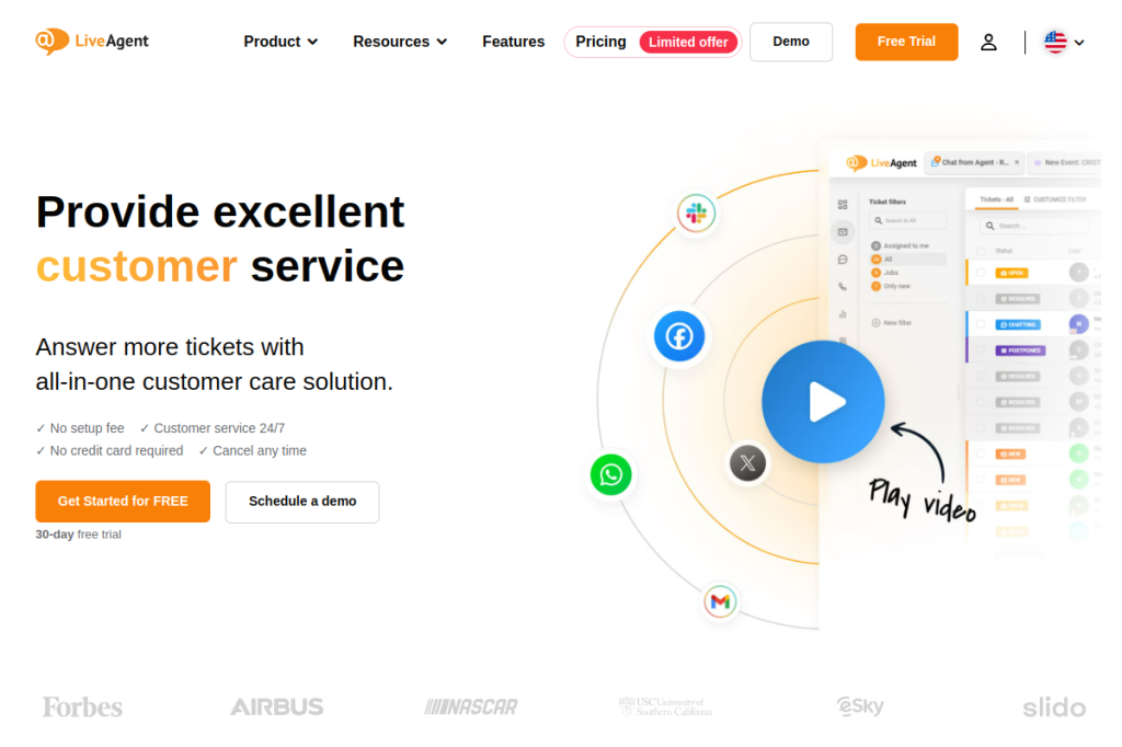 Screenshot of LiveAgent – AI Tool