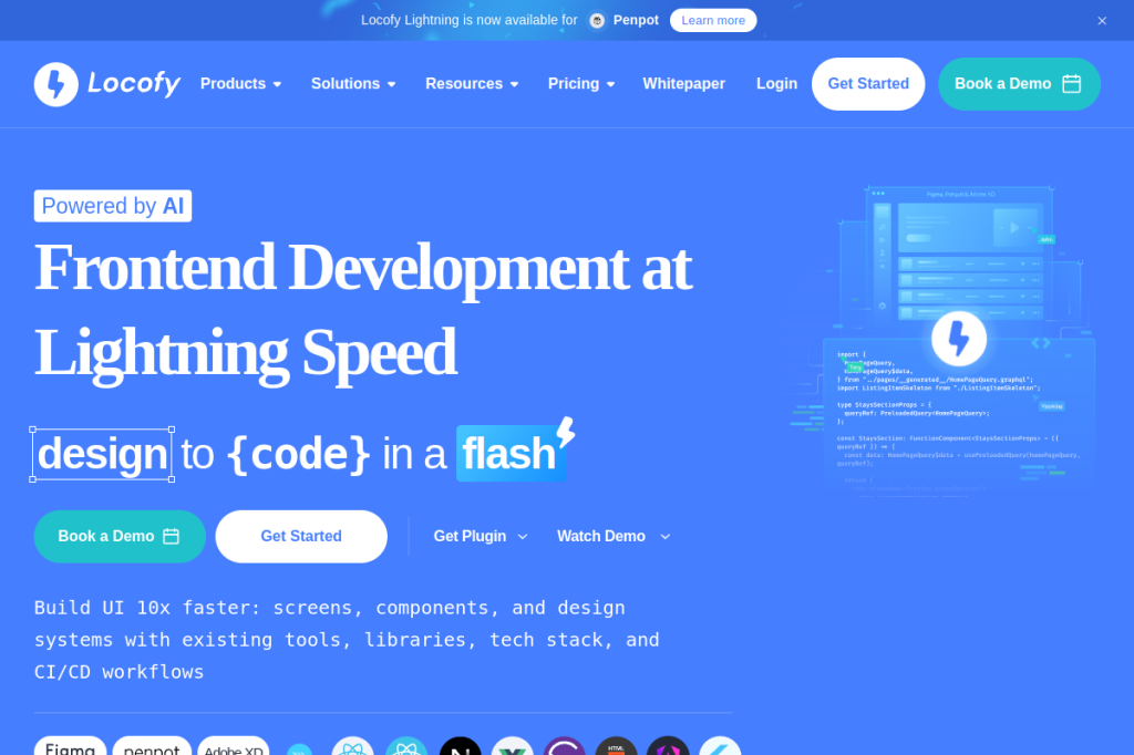 Screenshot of Locofy – AI Tool