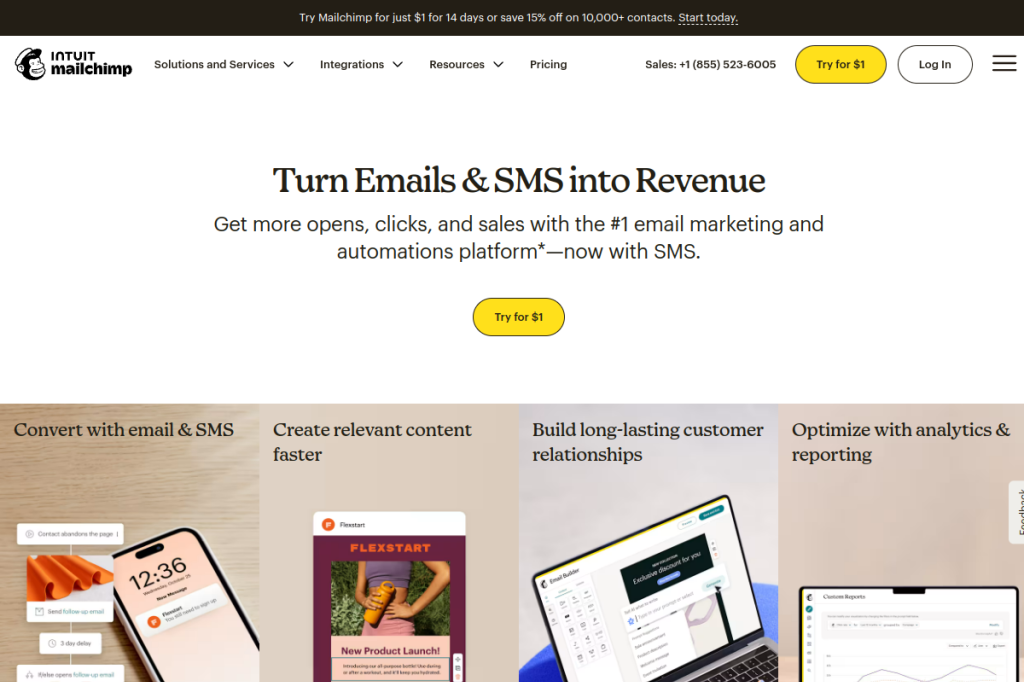 Screenshot of Mailchimp – AI Tool