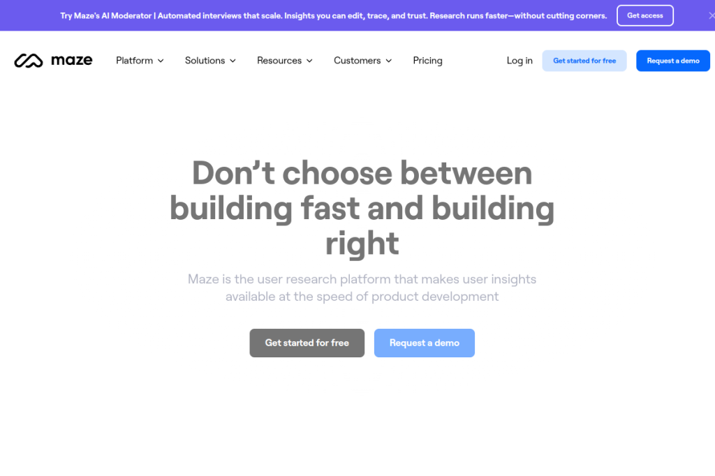 Screenshot of Maze – AI Tool