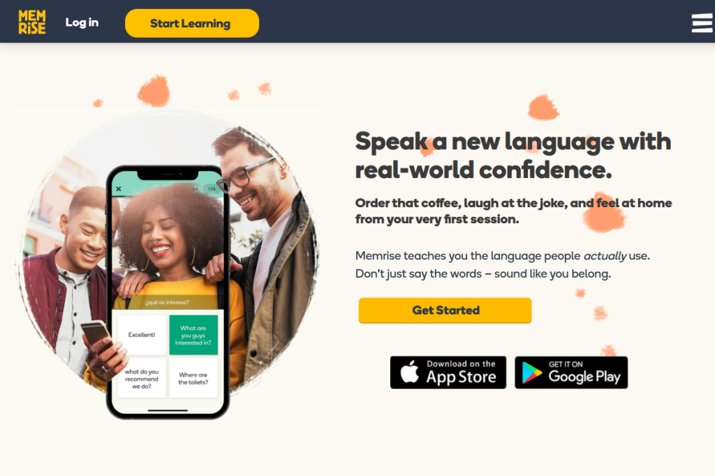 Screenshot of Memrise – AI Tool