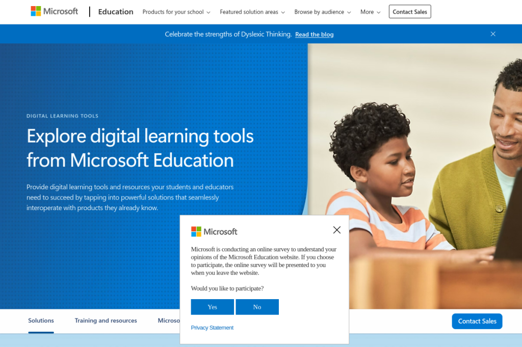 Screenshot of Microsoft Immersive Reader – AI Tool