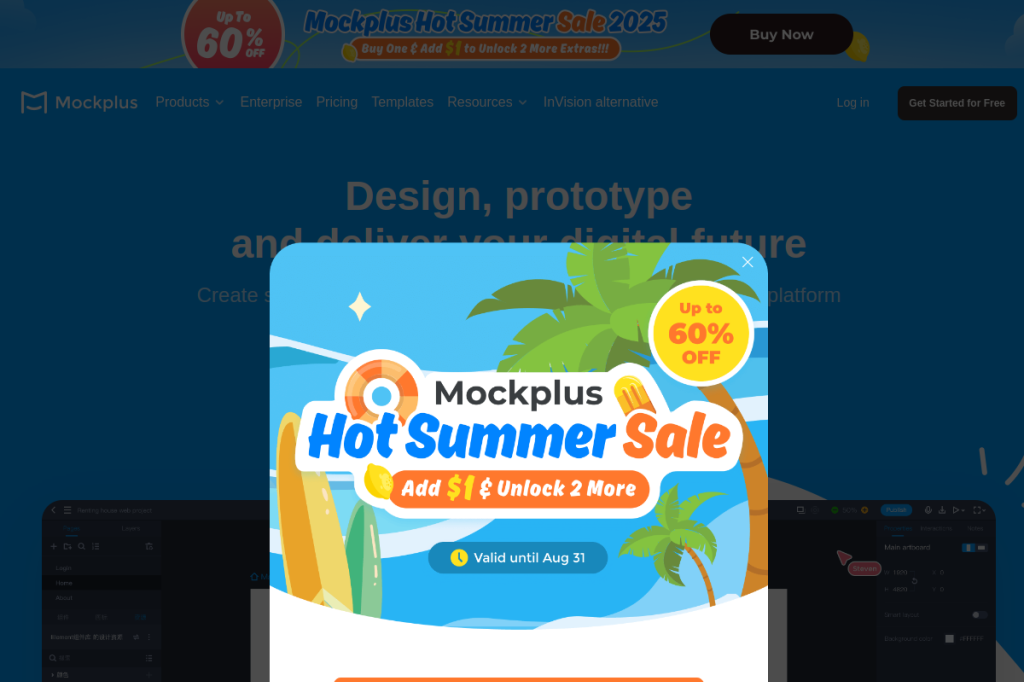 Screenshot of Mockplus – AI Tool