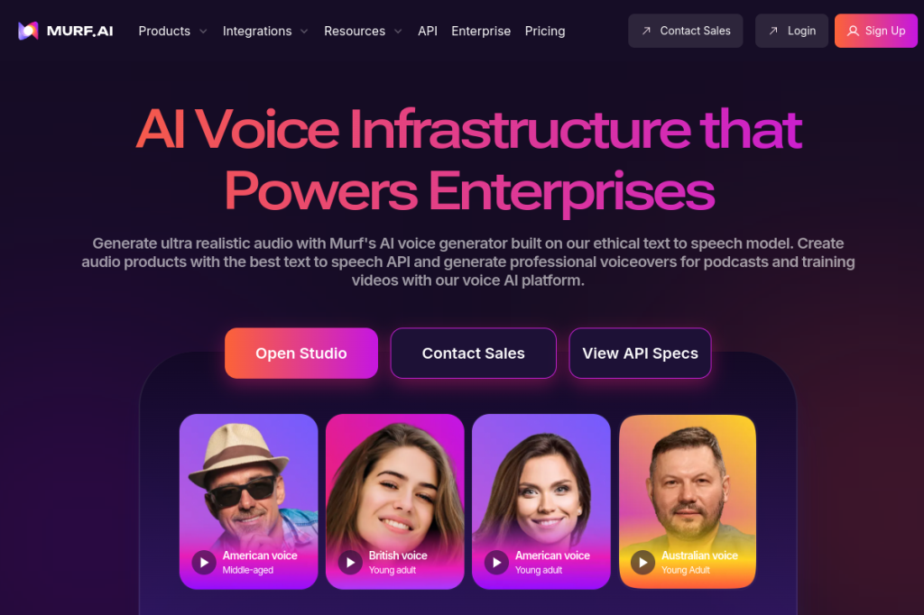 Screenshot of Murf AI – AI Tool