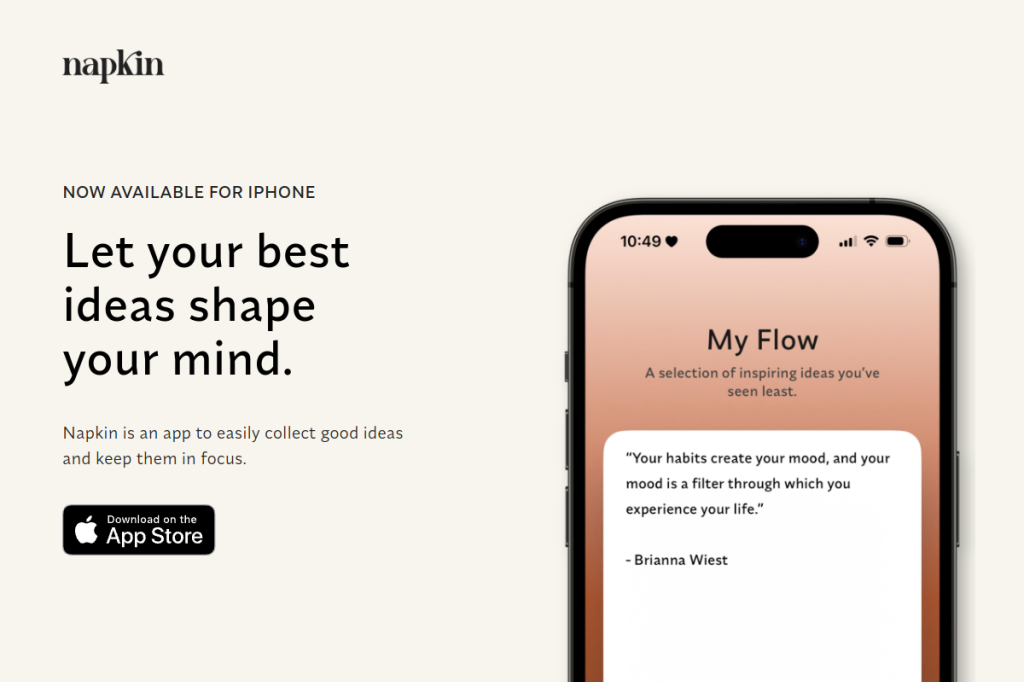Screenshot of Napkin – AI Tool