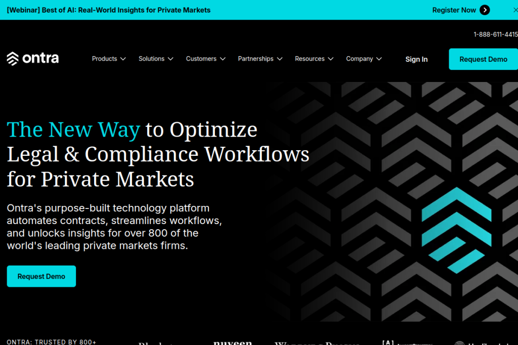 Screenshot of Ontra – AI Tool
