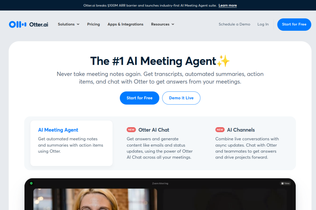 Screenshot of Otter.ai – AI Tool