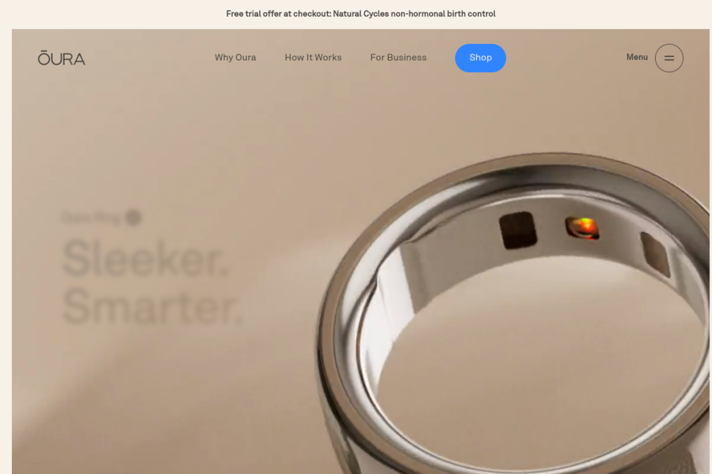 Screenshot of Oura – AI Tool