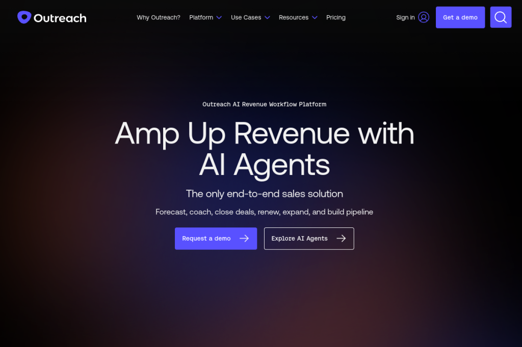 Screenshot of Outreach – AI Tool