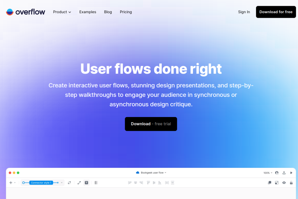 Screenshot of Overflow – AI Tool