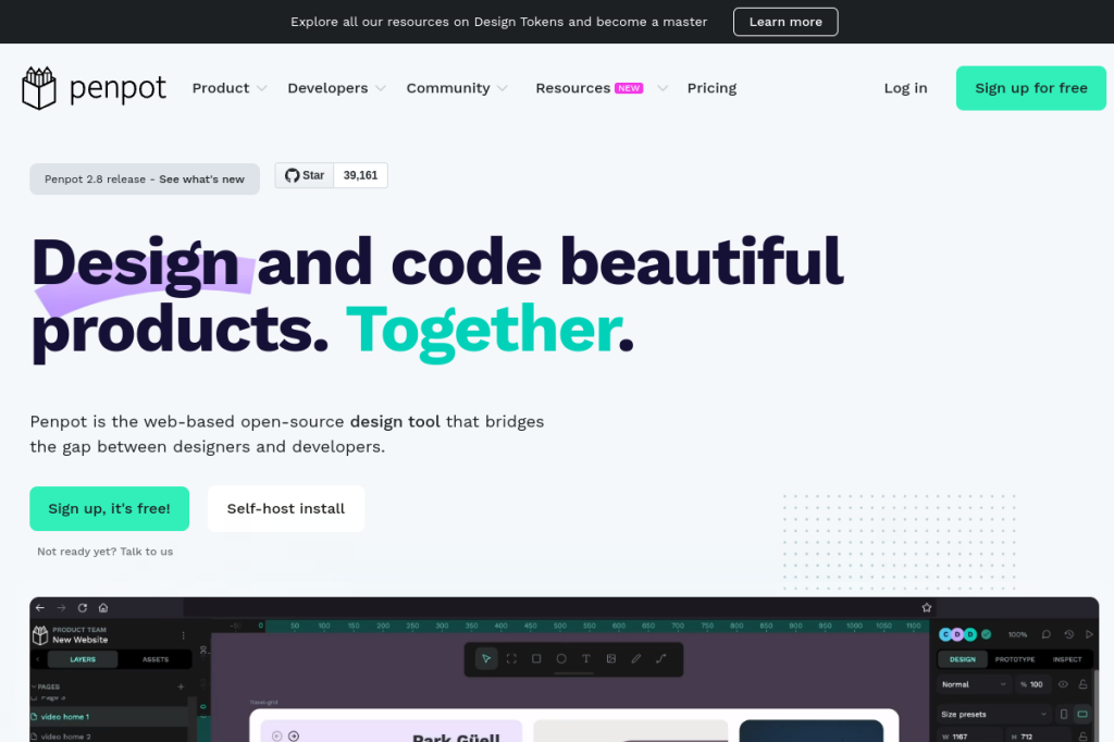 Screenshot of Penpot – AI Tool