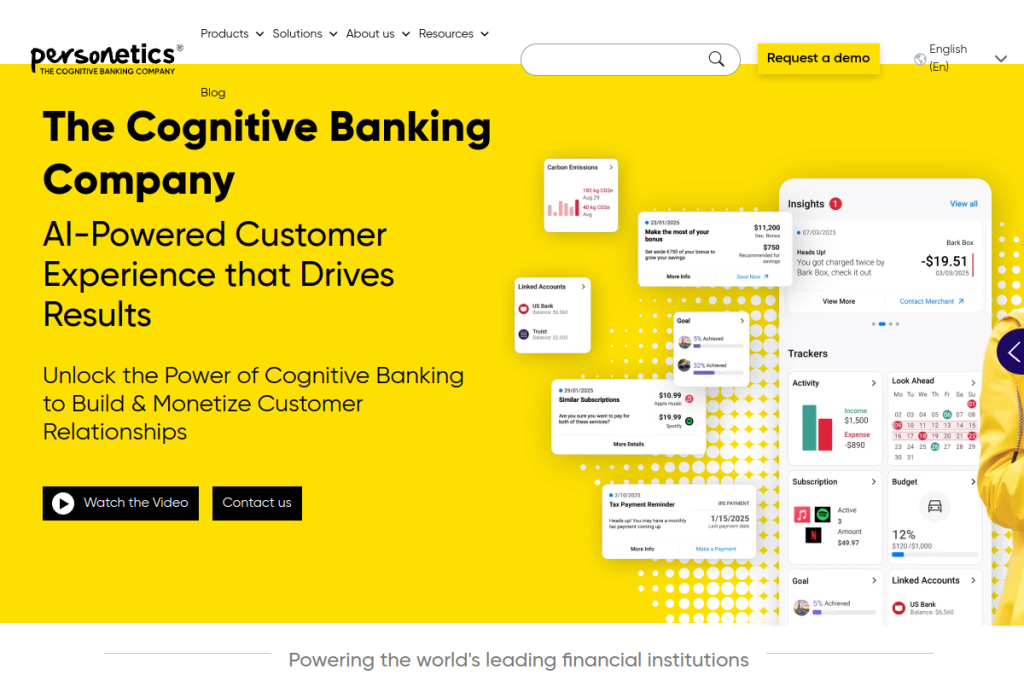 Screenshot of Personetics – AI Tool