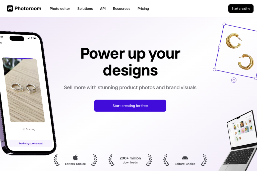 Screenshot of PhotoRoom – AI Tool