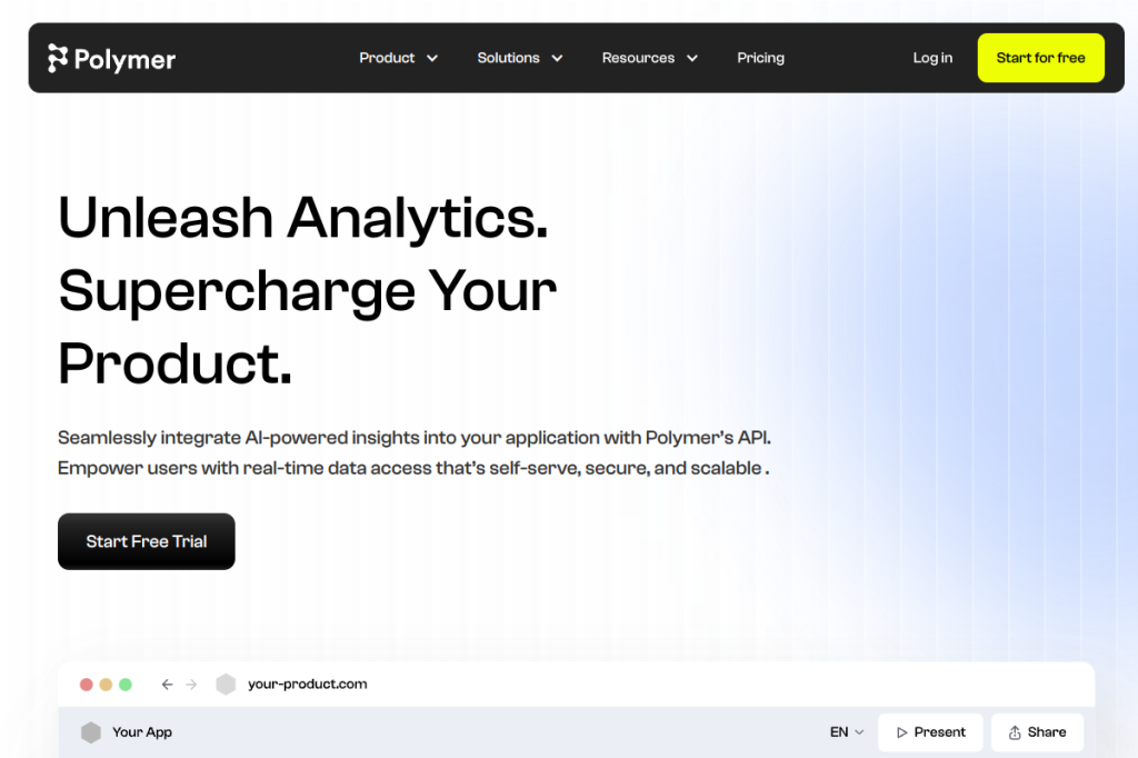 Screenshot of Polymer – AI Tool