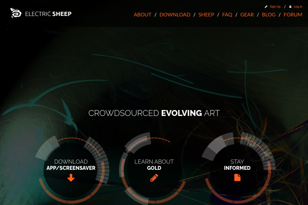 Screenshot of Project Electric Sheep – AI Tool