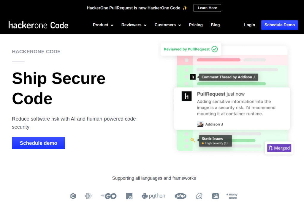 Screenshot of PullRequest – AI Tool