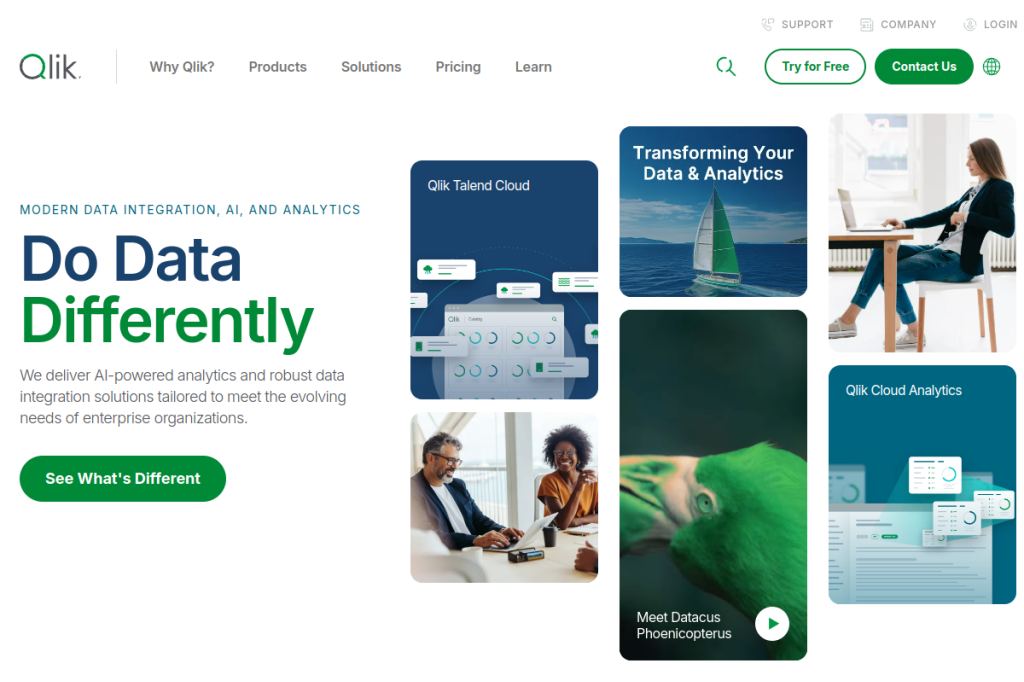 Screenshot of Qlik Sense – AI Tool