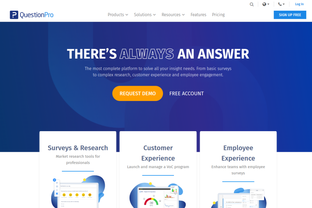 Screenshot of QuestionPro – AI Tool