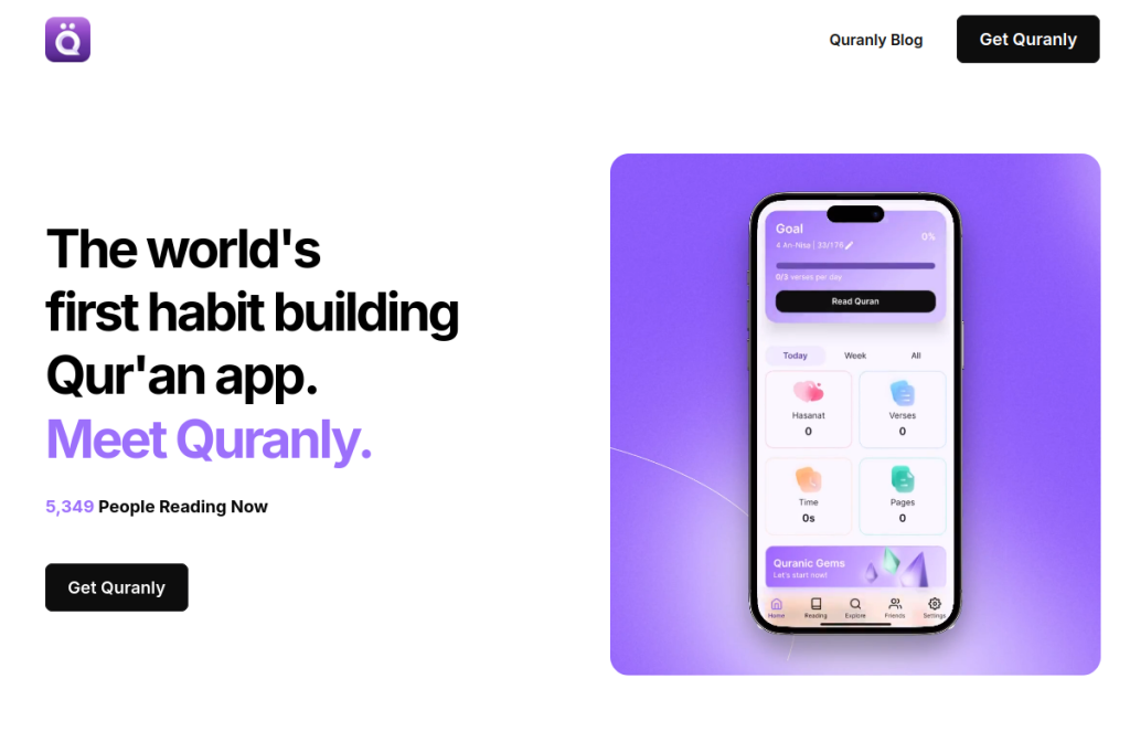 Screenshot of Quranly – AI Tool