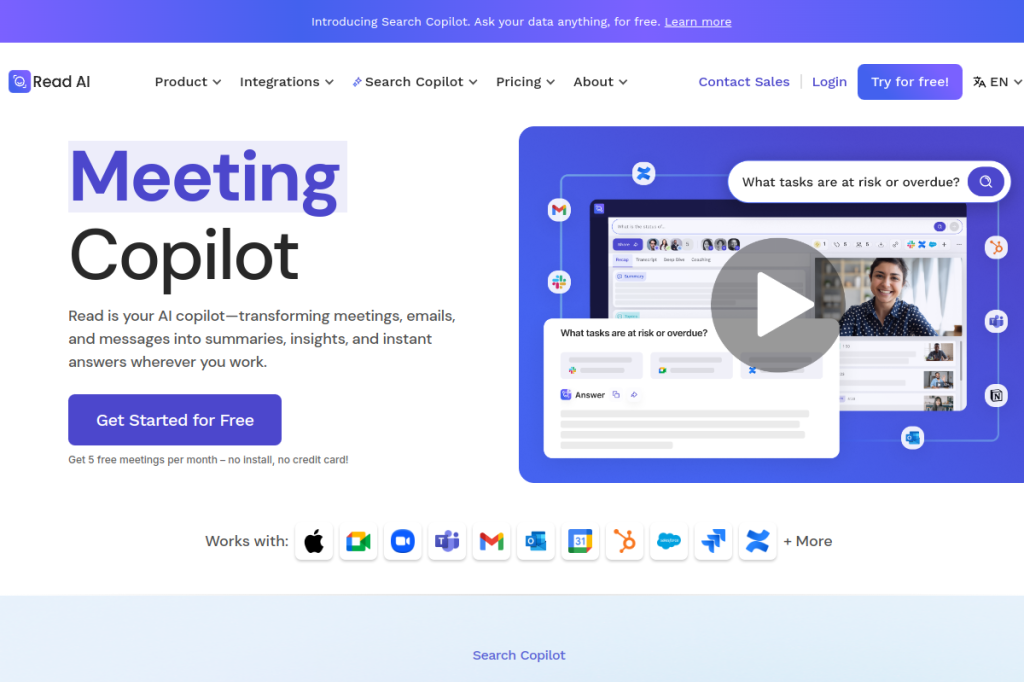 Screenshot of Read.ai – AI Tool