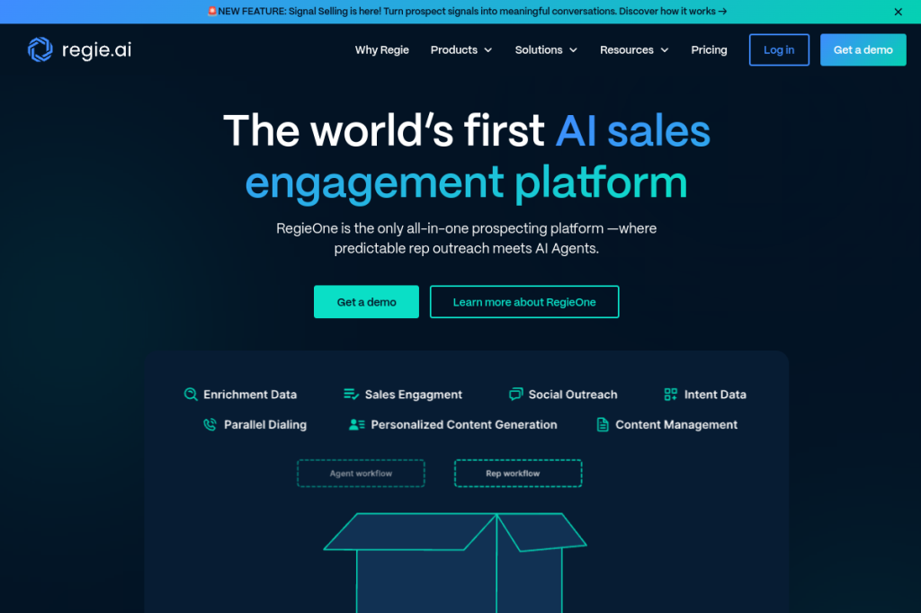 Screenshot of Regie.ai – AI Tool