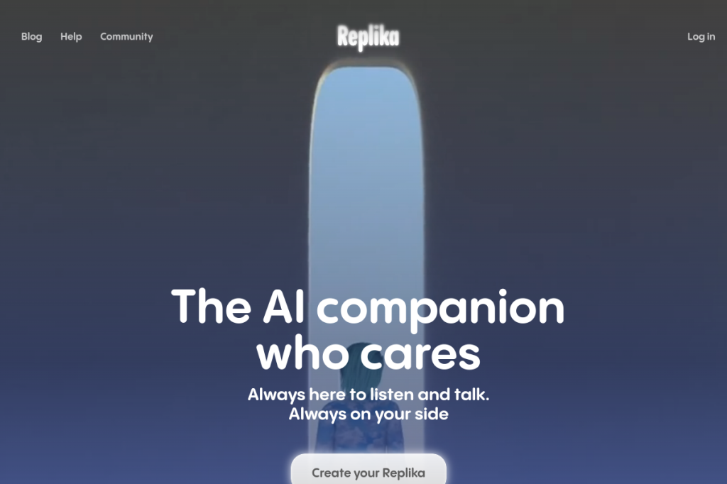 Screenshot of Replika – AI Tool