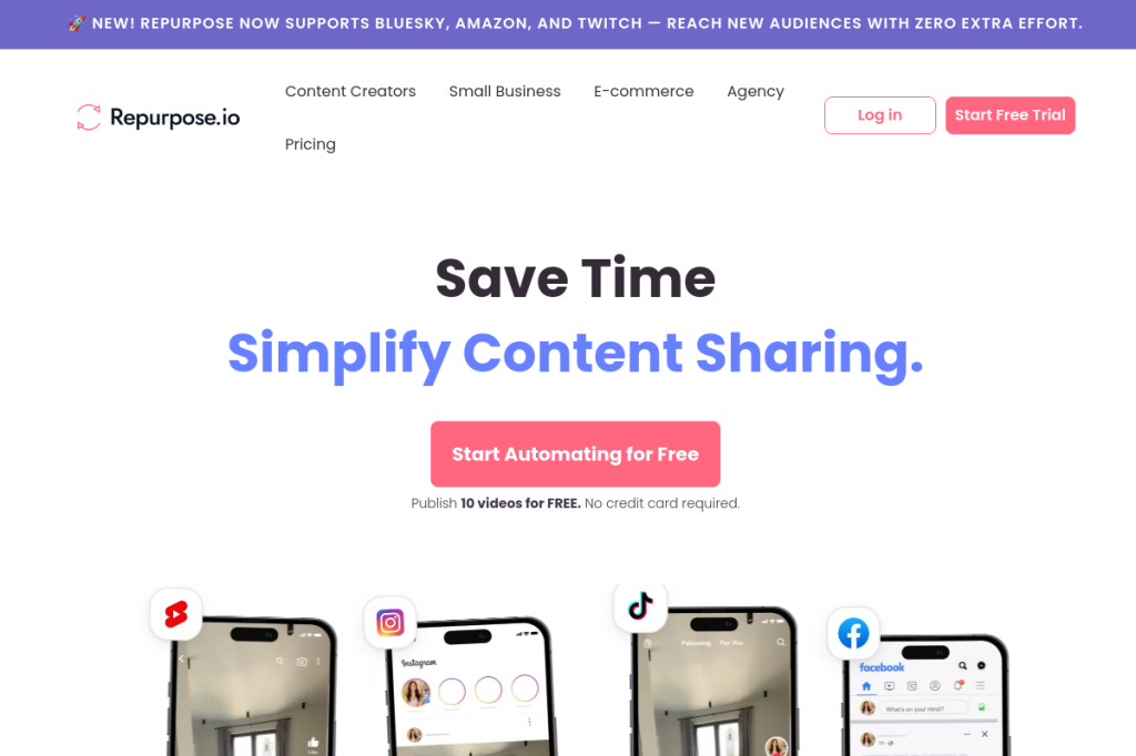 Screenshot of Repurpose.io – AI Tool