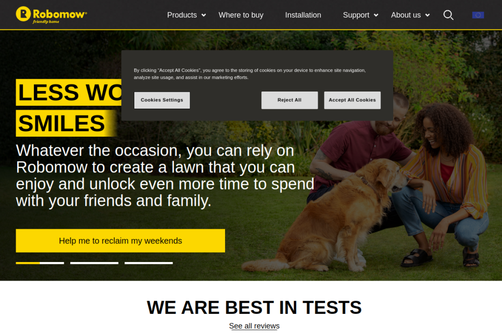 Screenshot of Robomow – AI Tool