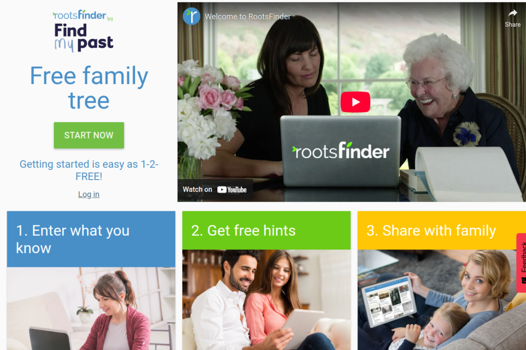Screenshot of RootsFinder – AI Tool