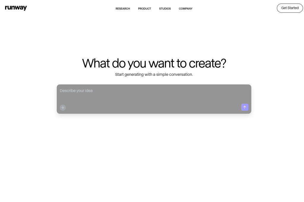 Screenshot of the Runway ML interface. This tool is designed for AI for Design. Best for Film studios, ad agencies. Key features include: Gen-2 ima...