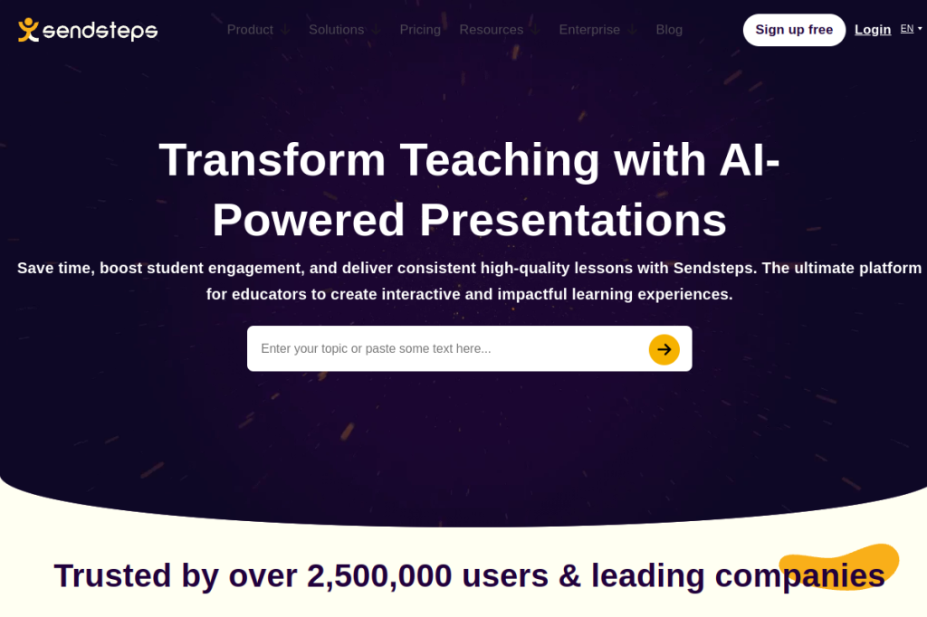 Screenshot of Sendsteps.ai – AI Tool