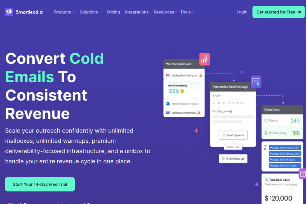Screenshot of Smartlead – AI Tool