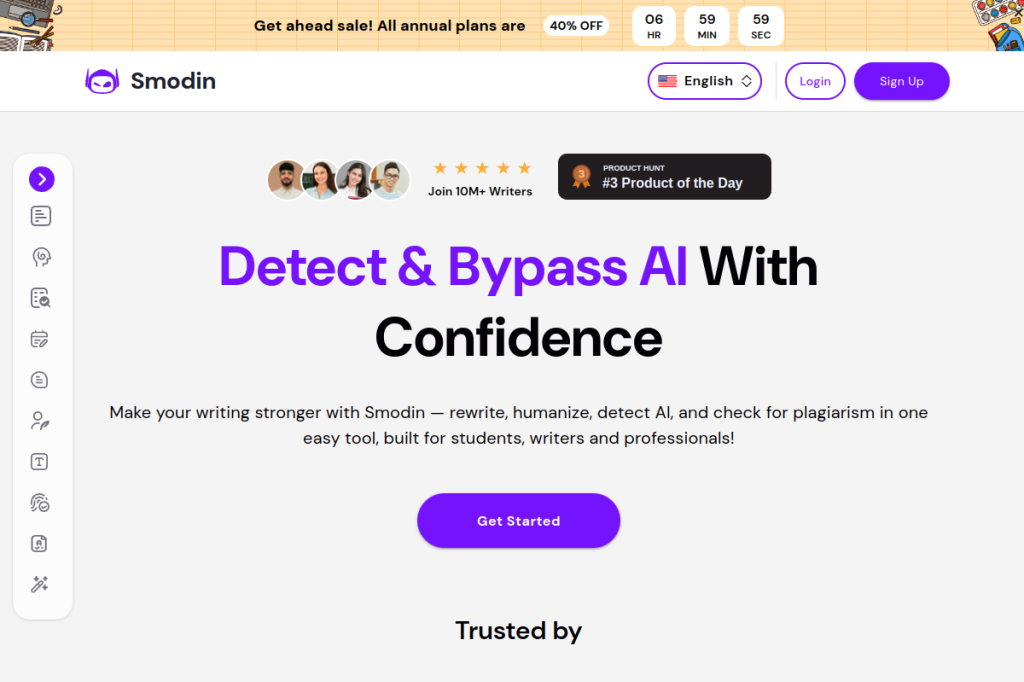 Screenshot of Smodin – AI Tool