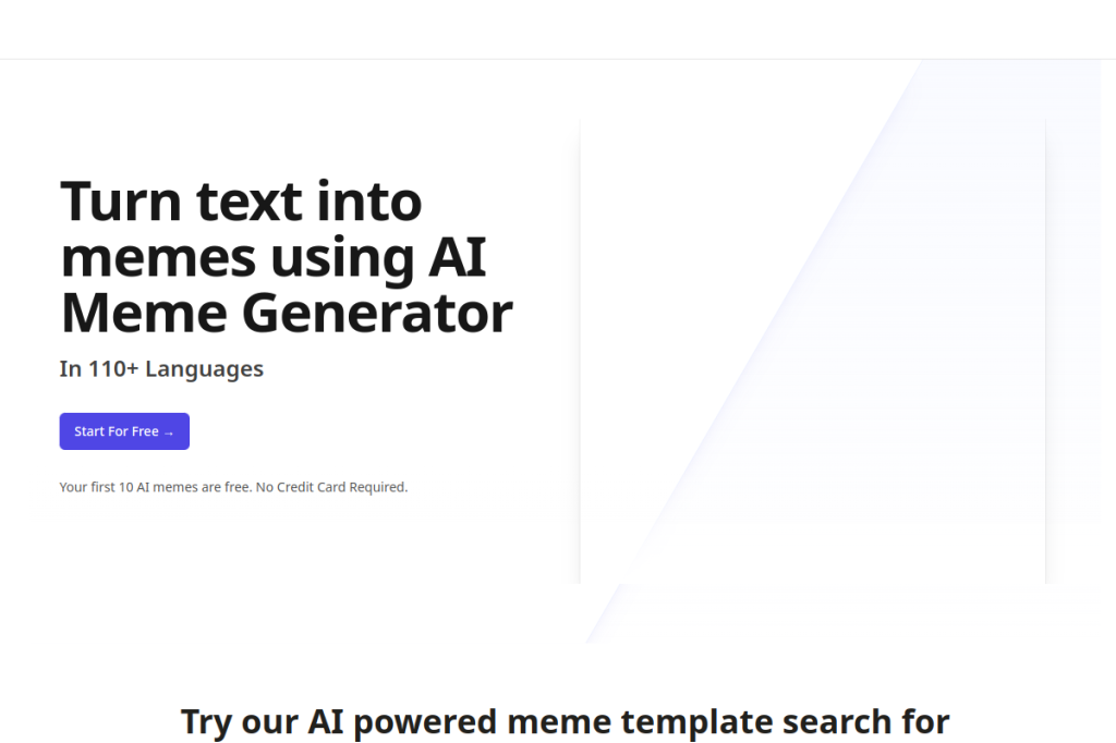 Screenshot of Supermeme – AI Tool